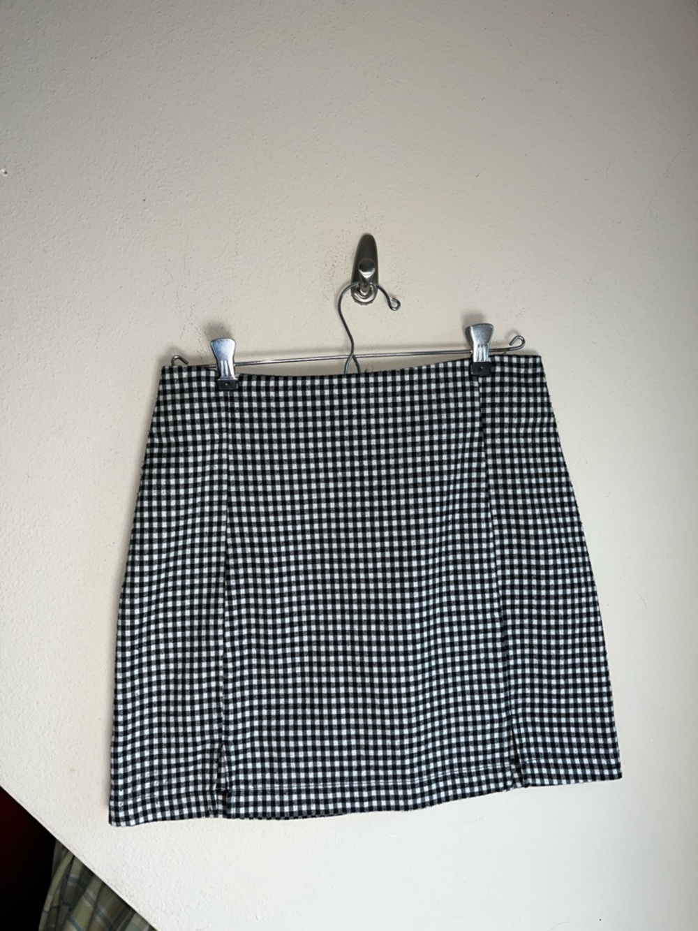 Eyeshadow Black and White Gingham Mini Skirt 9